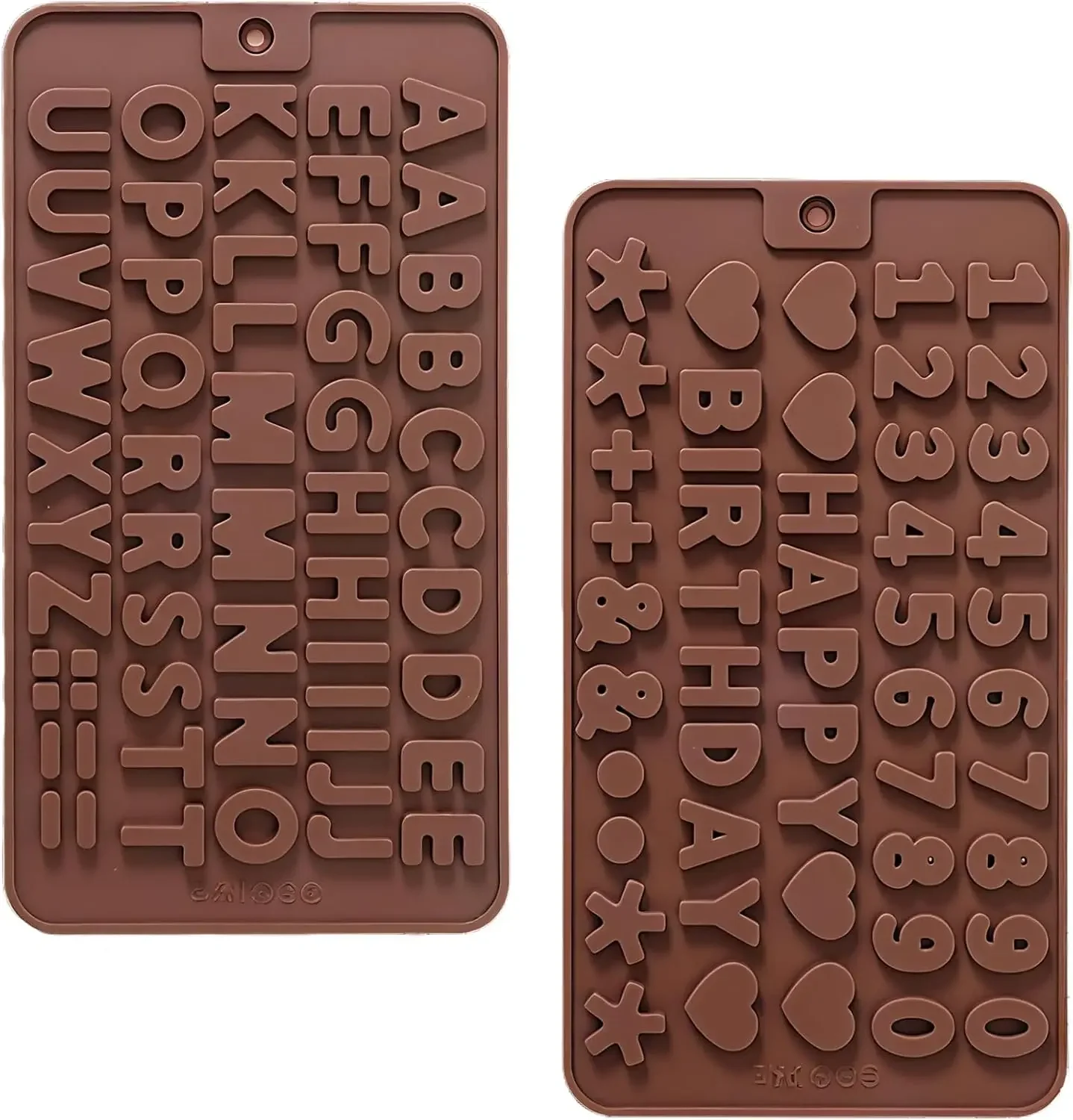 2 pcs Number Chocolate Molds and Letter Silicone Molds,kitchen utensils,with Happy Birthday Cake Decorations Symbols,for Chocolate, Candy, ice cubes,cake cookies (Brown)
2 pcs Number Chocolate Molds and Letter Silicone Molds,kitchen utensils,with Happy Birthday Cake Decorations Symbols,for Chocolate, Candy, ice cubes,cake cookies (Brown)