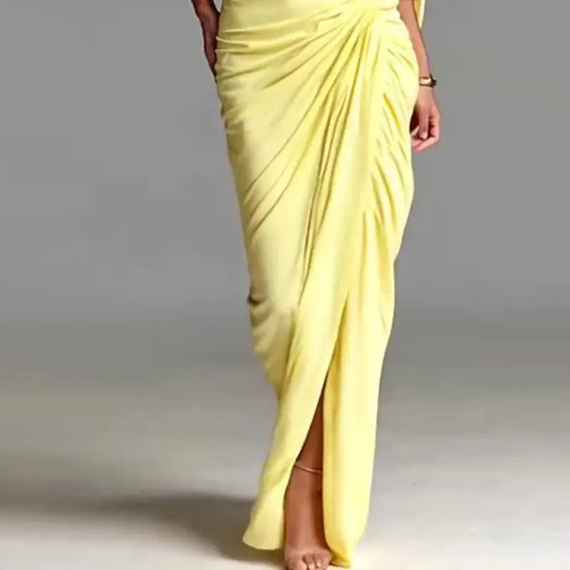 Autumn 2025 New Yellow Long Skirt Set Women's Fashion Slim Fit Cross-Border Stand Collar Slit Pleated Three-Piece Suit Elegan...
Autumn 2025 New Yellow Long Skirt Set Women's Fashion Slim Fit Cross-Border Stand Collar Slit Pleated Three-Piece Suit Elegan...