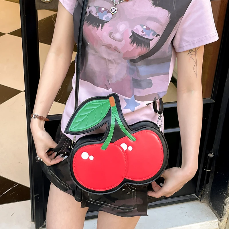 Fashion Cute Cherry Shaped Girls Crossbody Bag Creative Leather Female Shoulder Bags Students Kawaii Small Furit Handbag Purse
Fashion Cute Cherry Shaped Girls Crossbody Bag Creative Leather Female Shoulder Bags Students Kawaii Small Furit Handbag Purse