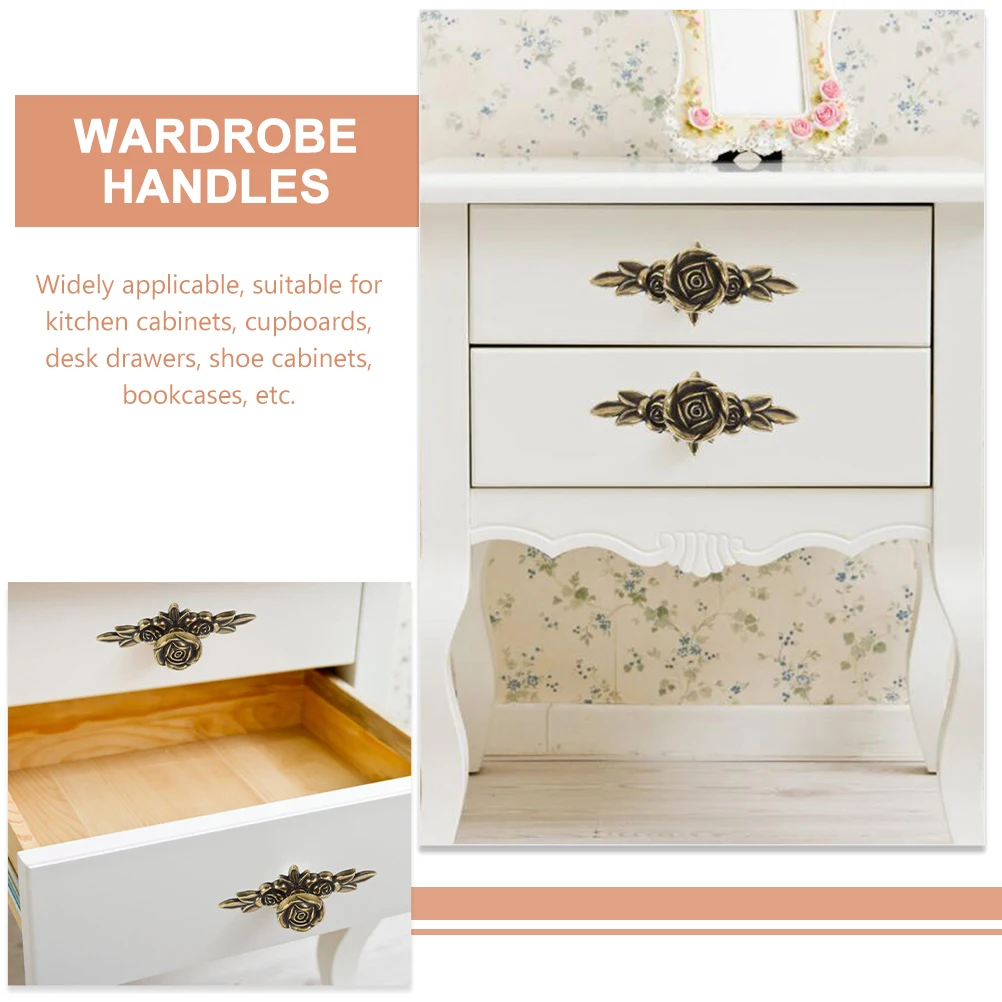 5pcs Rose Flower Zinc Alloy Drawer Knobs Cabinet Handles 103mm Vintage Kitchen Furniture Pulls Dresser Hardware
5pcs Rose Flower Zinc Alloy Drawer Knobs Cabinet Handles 103mm Vintage Kitchen Furniture Pulls Dresser Hardware