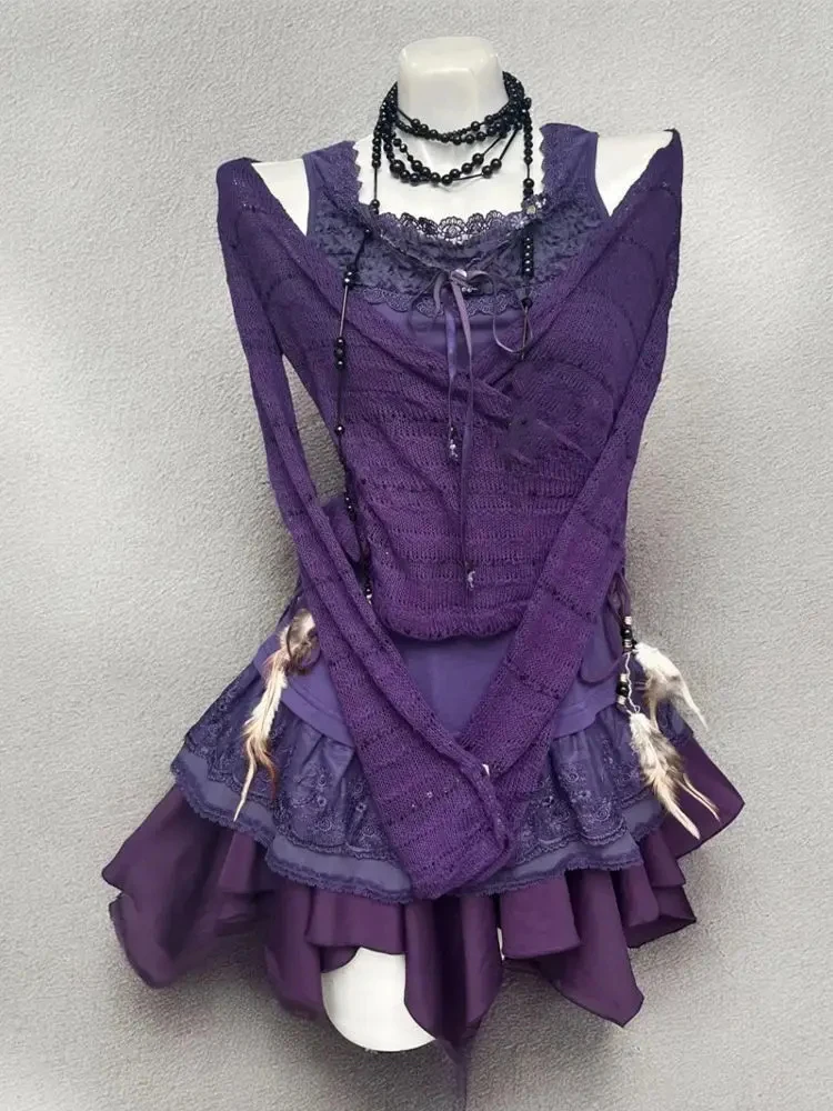 2025 новый дизайн, винтажные комплекты, кардиган, майка, слинг, высокая талия, короткая юбка-тортик, чистое желание, облегающий комплект из двух предметов
2025 новый дизайн, винтажные комплекты, кардиган, майка, слинг, высокая талия, короткая юбка-тортик, чистое желание, облегающий комплект из двух предметов