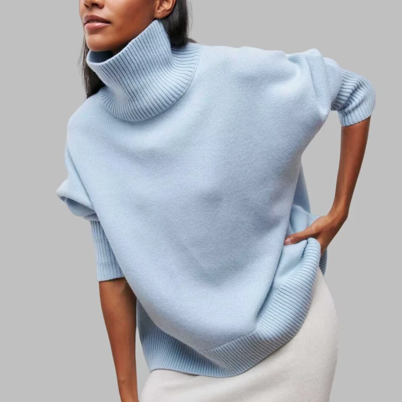 Solid Women's Turtleneck Knitted Thickening Loose Long Sleeve Top Pullover Autumn and Winter New White Fashion Sweater Women
Solid Women's Turtleneck Knitted Thickening Loose Long Sleeve Top Pullover Autumn and Winter New White Fashion Sweater Women