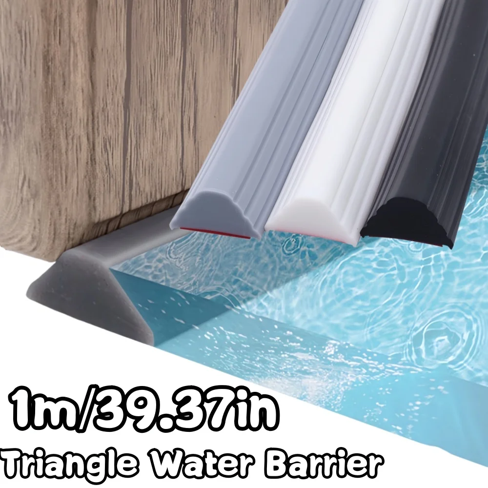 1pc Self-Adhesive Silicone Bathroom Retention Water Retaining Strip Bendable Bathroom Door Washing Machine Shower Dam Barrier
1pc Self-Adhesive Silicone Bathroom Retention Water Retaining Strip Bendable Bathroom Door Washing Machine Shower Dam Barrier 