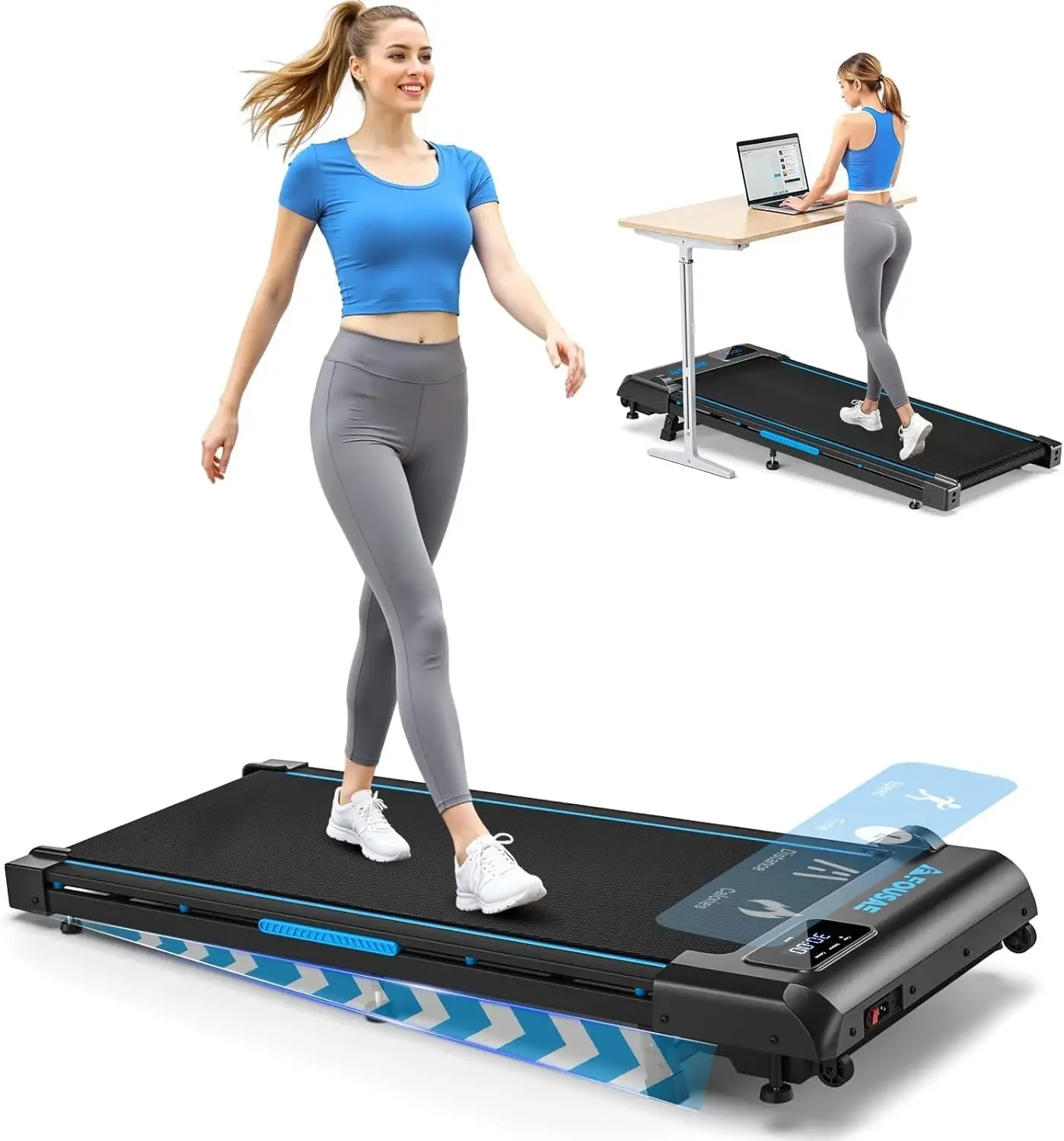 Walking Pad Treadmill, 6.2MPH Under Desk Walking Pad with 10% Incline, Treadmills for Home with Double Frame, 2.75HP Brushless D
Walking Pad Treadmill, 6.2MPH Under Desk Walking Pad with 10% Incline, Treadmills for Home with Double Frame, 2.75HP Brushless D