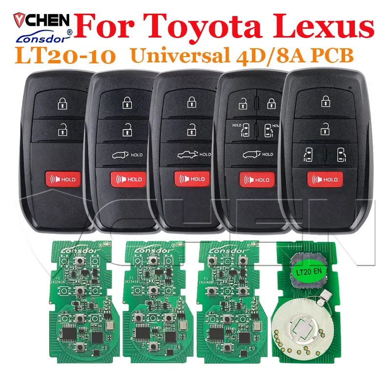 LT20-10 Lonsdor 8A 4D Chip For Lexus Toyota BZ4X Sienna Venza Tacoma Tundra 2021-2024 Generate K518 ISE KH100+ Car Smart Key Fob
LT20-10 Lonsdor 8A 4D Chip For Lexus Toyota BZ4X Sienna Venza Tacoma Tundra 2021-2024 Generate K518 ISE KH100+ Car Smart Key Fob