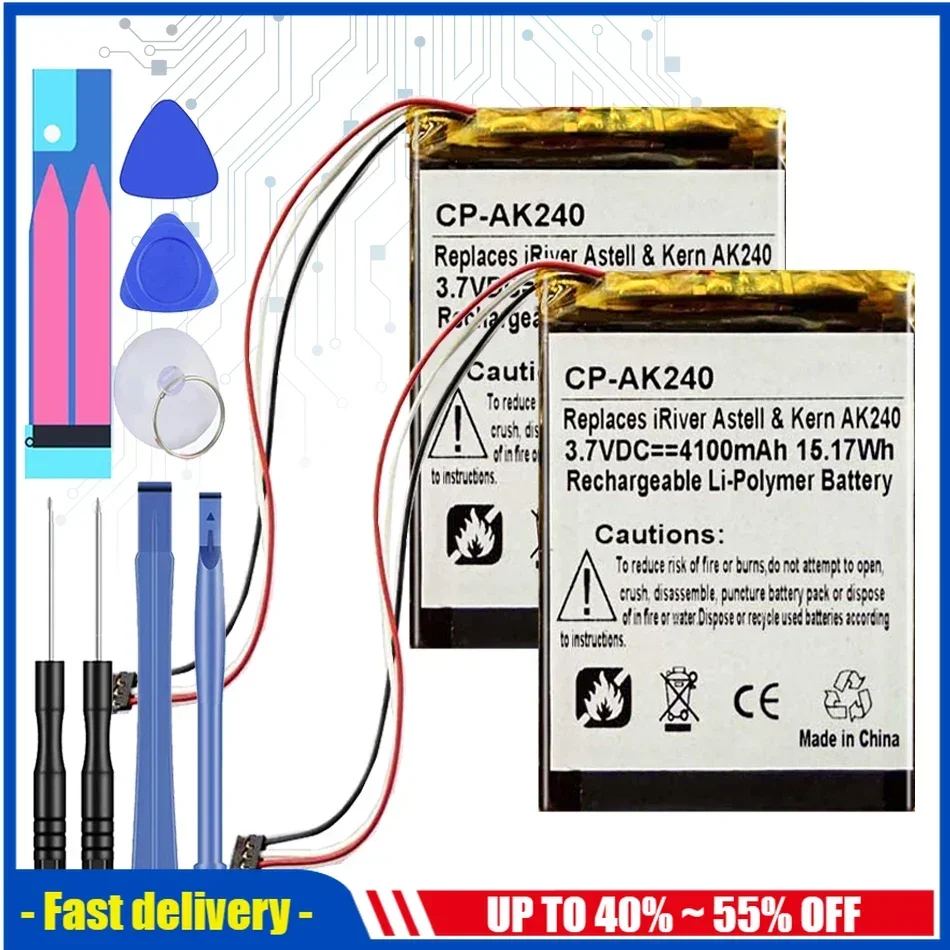 4100mAh Battery For iRiver Astell & Kern AK240 Player Li Polymer Rechargeable Accumulator AK 240 Replacement Batteries
4100mAh Battery For iRiver Astell & Kern AK240 Player Li Polymer Rechargeable Accumulator AK 240 Replacement Batteries