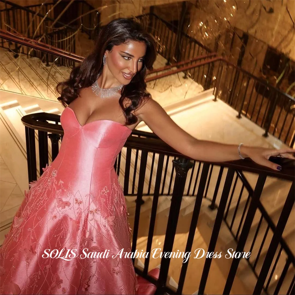 SOLIS Coral Evening Dress Sweetheart Sleeveless Party Dresses A Line Prom Gown Embroidery and Flowers robes du soir Customized
SOLIS Coral Evening Dress Sweetheart Sleeveless Party Dresses A Line Prom Gown Embroidery and Flowers robes du soir Customized