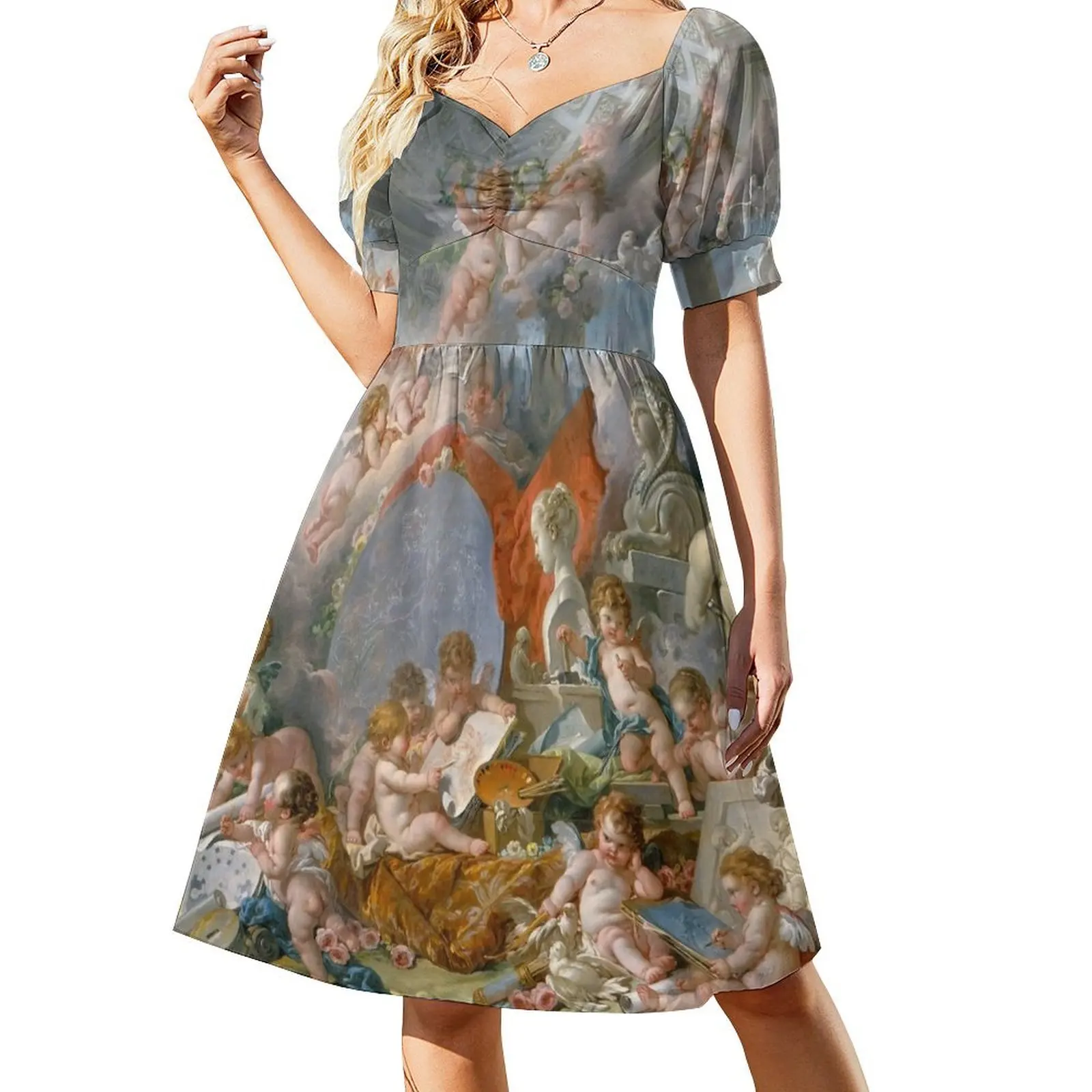 Franois Boucher Geniuses of Arts' Short-Sleeved Dress Dress for girls summer dress daily women evening
Franois Boucher Geniuses of Arts' Short-Sleeved Dress Dress for girls summer dress daily women evening