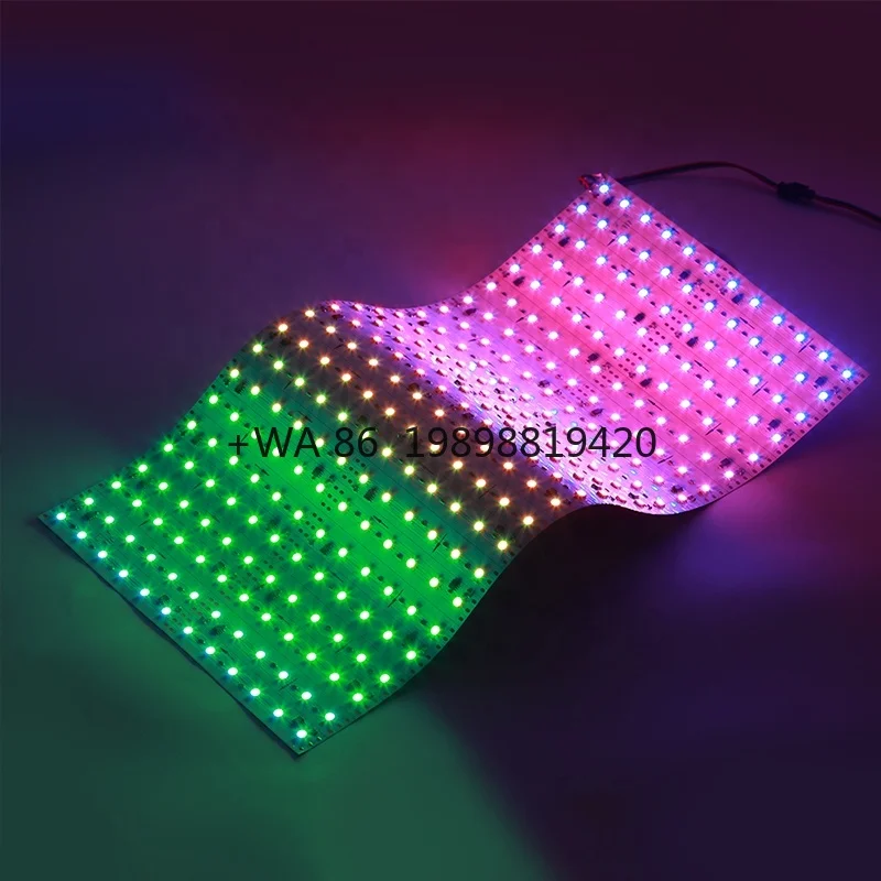 24V Dimmable RGB Digital LED Sheet Custom Paper Thin Luces Cuttable Panel Backlight Flexible SMD5050 Modern Stone Design