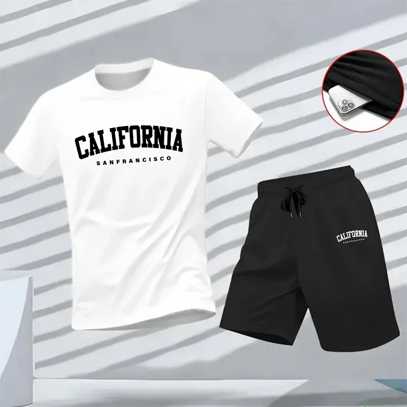 2026 Summer Daily Casual Sporty Jogging Suit California Fashion Print T-shirt & Shorts Male Tracksuit 2pcs Set Men's Clothes
2026 Summer Daily Casual Sporty Jogging Suit California Fashion Print T-shirt & Shorts Male Tracksuit 2pcs Set Men's Clothes