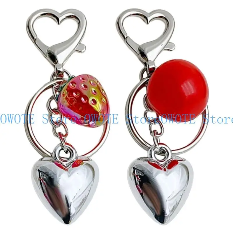652F Sweet Strawberry/Tomato Heart Bag Charm Unique Keychain Pendant Bag Accessory Stylish Backpacks and Purses Accessory
652F Sweet Strawberry/Tomato Heart Bag Charm Unique Keychain Pendant Bag Accessory Stylish Backpacks and Purses Accessory