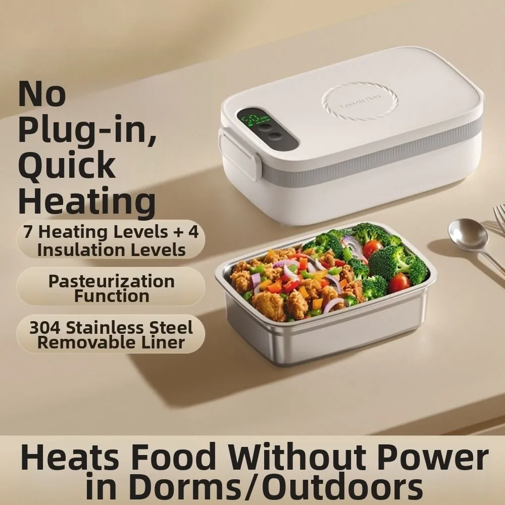 with Timer & 4 Temp Settings Electric Heated Lunch Box 7 Heating Time Settings 1000ML Bento Box 4 Keep-warm Temperature Setting
with Timer & 4 Temp Settings Electric Heated Lunch Box 7 Heating Time Settings 1000ML Bento Box 4 Keep-warm Temperature Setting