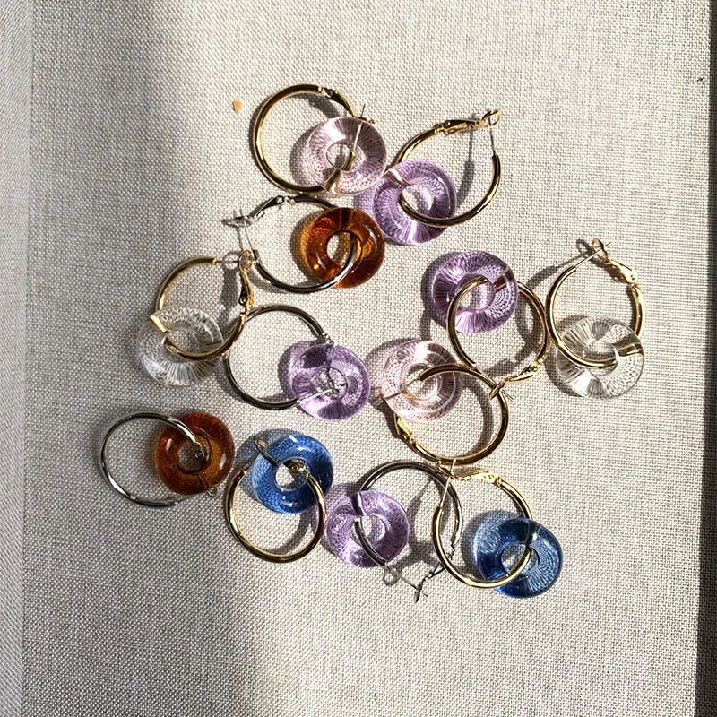 Summer Colorful Handmade Glass Hoop Earrings Simple Circle Minimalist Luxury Summer new girls vibe ear Jewelry
Summer Colorful Handmade Glass Hoop Earrings Simple Circle Minimalist Luxury Summer new girls vibe ear Jewelry