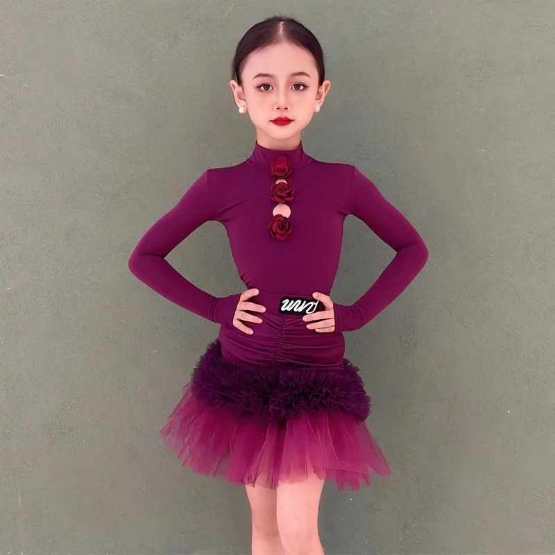 Kids Latin Dance Clothes 2026 Autumn Winter Latin Dance Practice Girls Long Sleeves Dress Split Suit Cha Cha Dance Wear
Kids Latin Dance Clothes 2026 Autumn Winter Latin Dance Practice Girls Long Sleeves Dress Split Suit Cha Cha Dance Wear