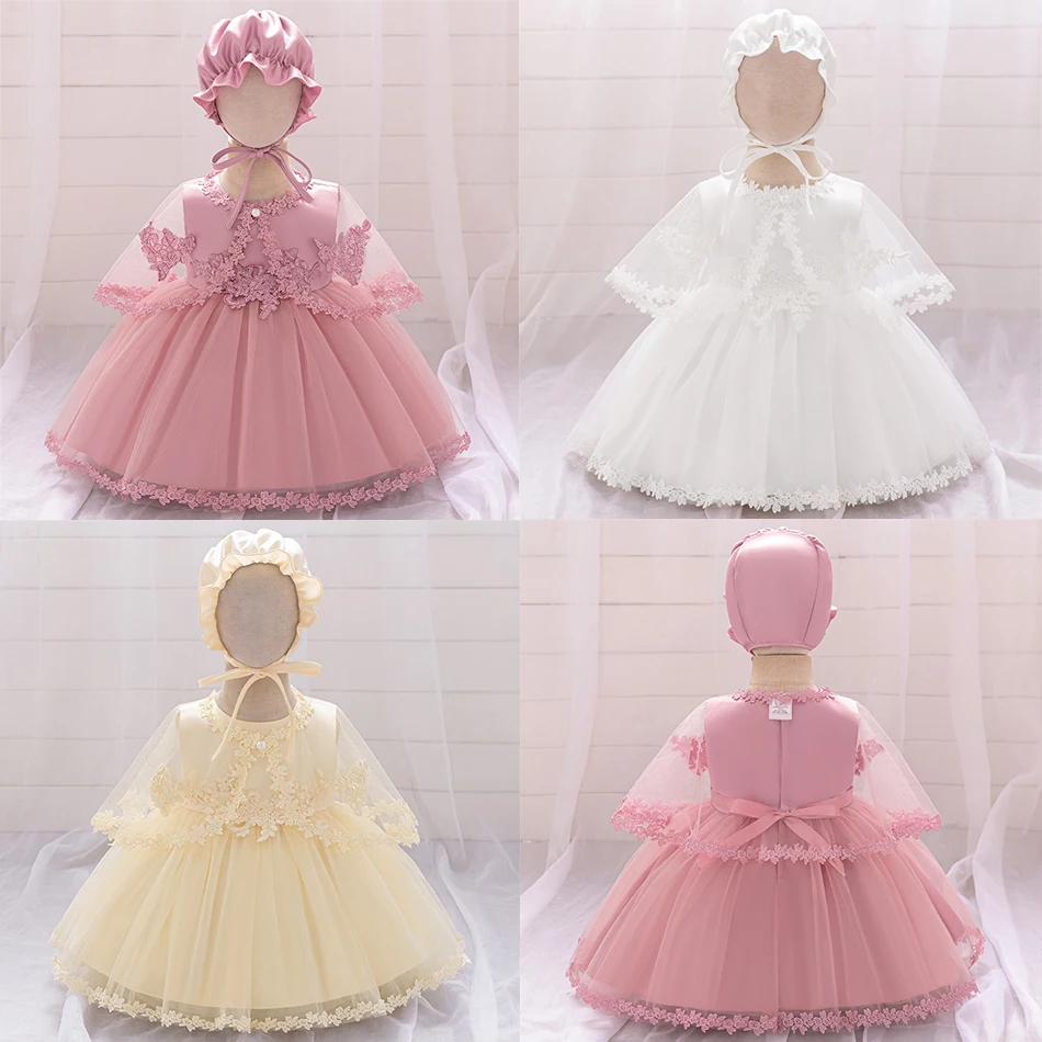 Baby Girls Solid Princess Dress Wedding Formal Frocks Hundred Day Banquet Gown Newborn Floral Birthday Costume Hat Set 3-24M
Baby Girls Solid Princess Dress Wedding Formal Frocks Hundred Day Banquet Gown Newborn Floral Birthday Costume Hat Set 3-24M