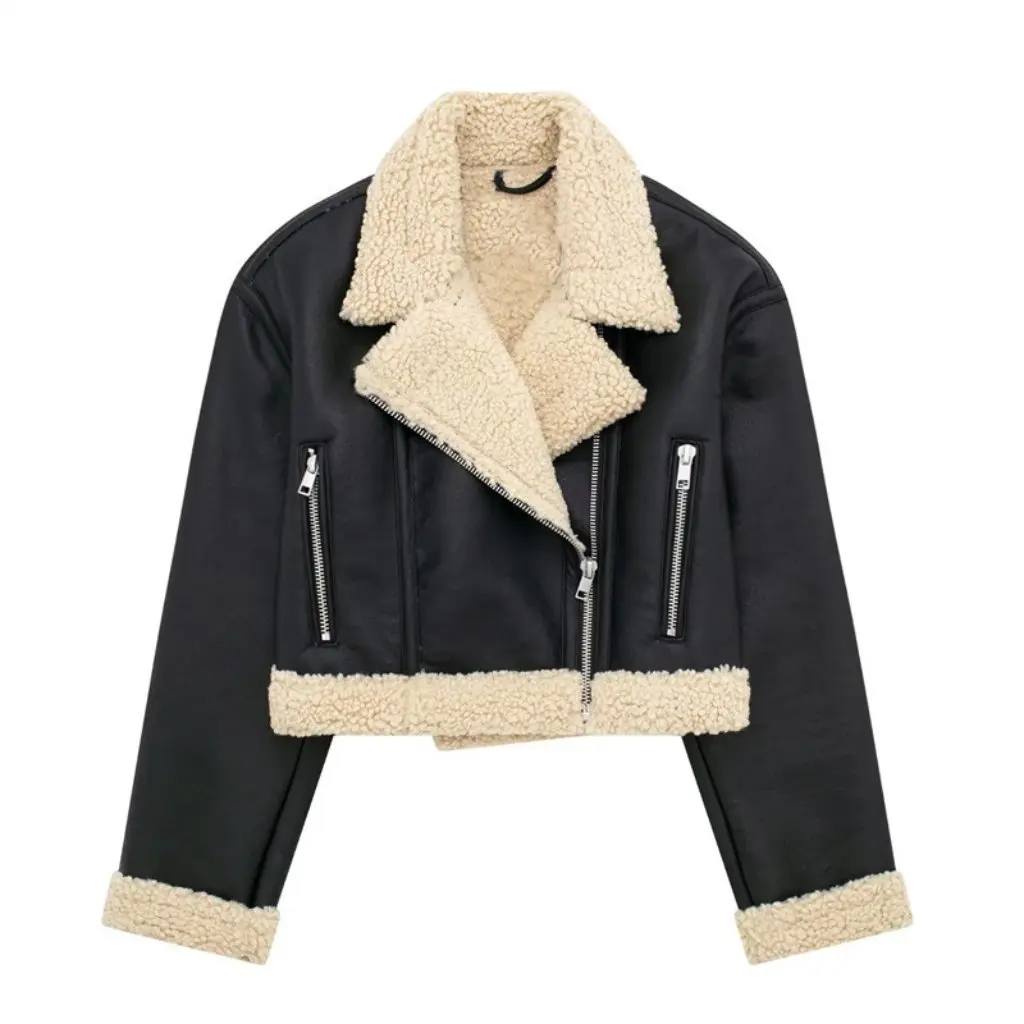 Women's Double-Sided Fleece Imitation Leather Jacket Winter Street Style Motorcycle Casual Outerwear New Arrival
Women's Double-Sided Fleece Imitation Leather Jacket Winter Street Style Motorcycle Casual Outerwear New Arrival