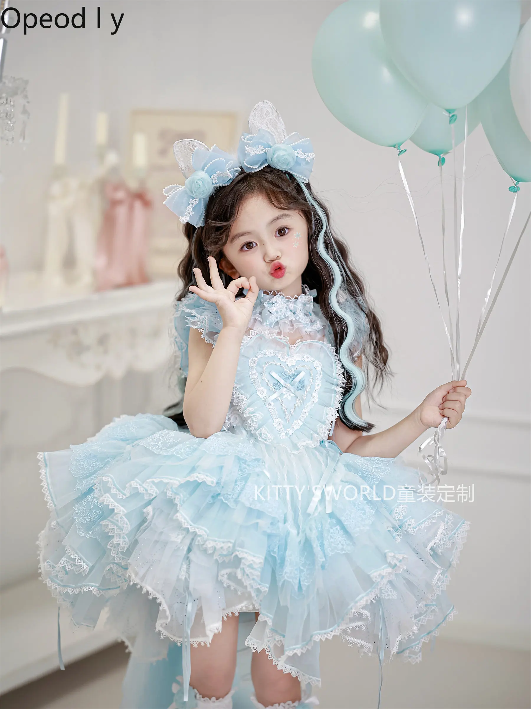 Princess Lolita Baby Girls Blue Fluffy Dress Spring and Summer New Sweet Little Girl Elegant Birthday Dresses
Princess Lolita Baby Girls Blue Fluffy Dress Spring and Summer New Sweet Little Girl Elegant Birthday Dresses