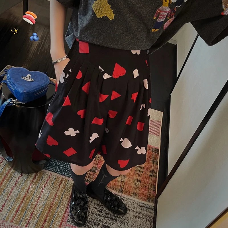 Vintage Playing Card Pattern Lightweight High Waist Shorts Women's Casual Straight Leg Cotton Blend Spring Fashion
Vintage Playing Card Pattern Lightweight High Waist Shorts Women's Casual Straight Leg Cotton Blend Spring Fashion