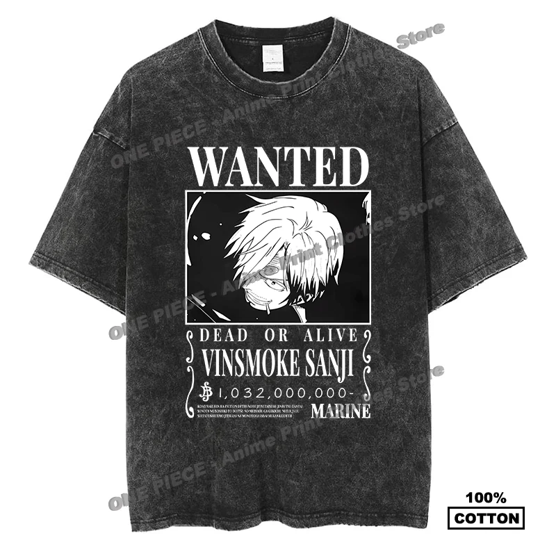 Anime One Piece - Sanji Wanted Print T Shirt y2k Harajuku Fashion Street Men Women Short Sleeve Tops Cotton Vintage Loose Tees
Anime One Piece - Sanji Wanted Print T Shirt y2k Harajuku Fashion Street Men Women Short Sleeve Tops Cotton Vintage Loose Tees