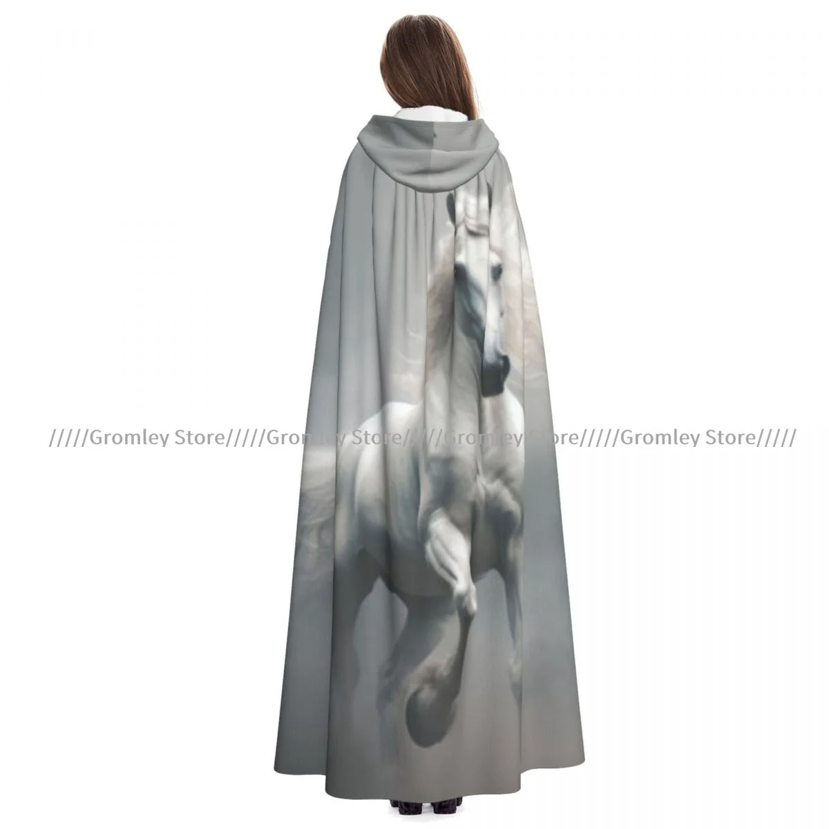 Unisex Cloak White Arabian Horse With Long Mane In The Fog Fantasy Art Cape Hooded Medieval Costume Witch Wicca Vampire
Unisex Cloak White Arabian Horse With Long Mane In The Fog Fantasy Art Cape Hooded Medieval Costume Witch Wicca Vampire