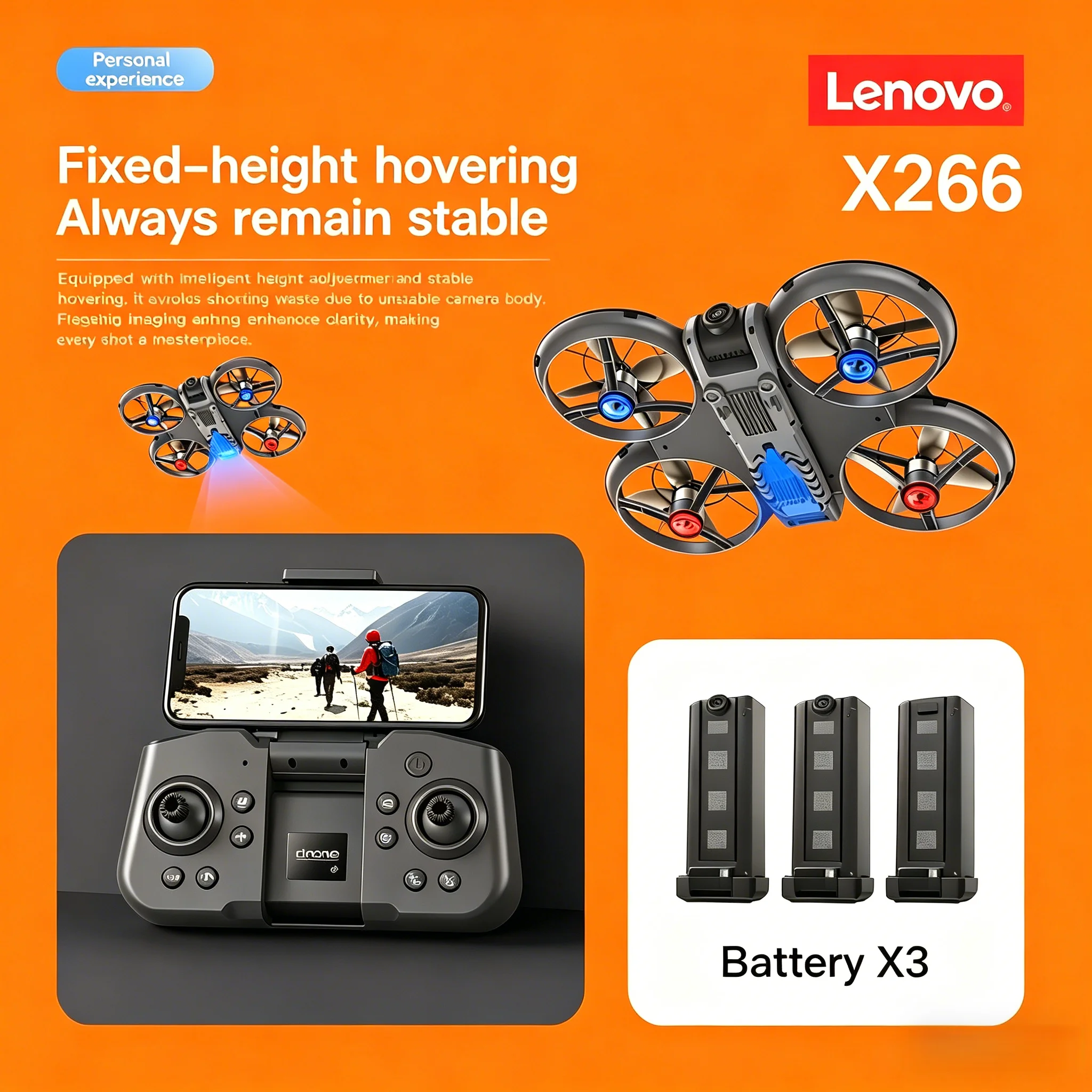 Lenovo X226 GPS Drone 8K HD Dual Camera Optical Flow Positioning Hover VR Real Time Shooting Brushless Motor Quadcopter Toy 2026
Lenovo X226 GPS Drone 8K HD Dual Camera Optical Flow Positioning Hover VR Real Time Shooting Brushless Motor Quadcopter Toy 2026