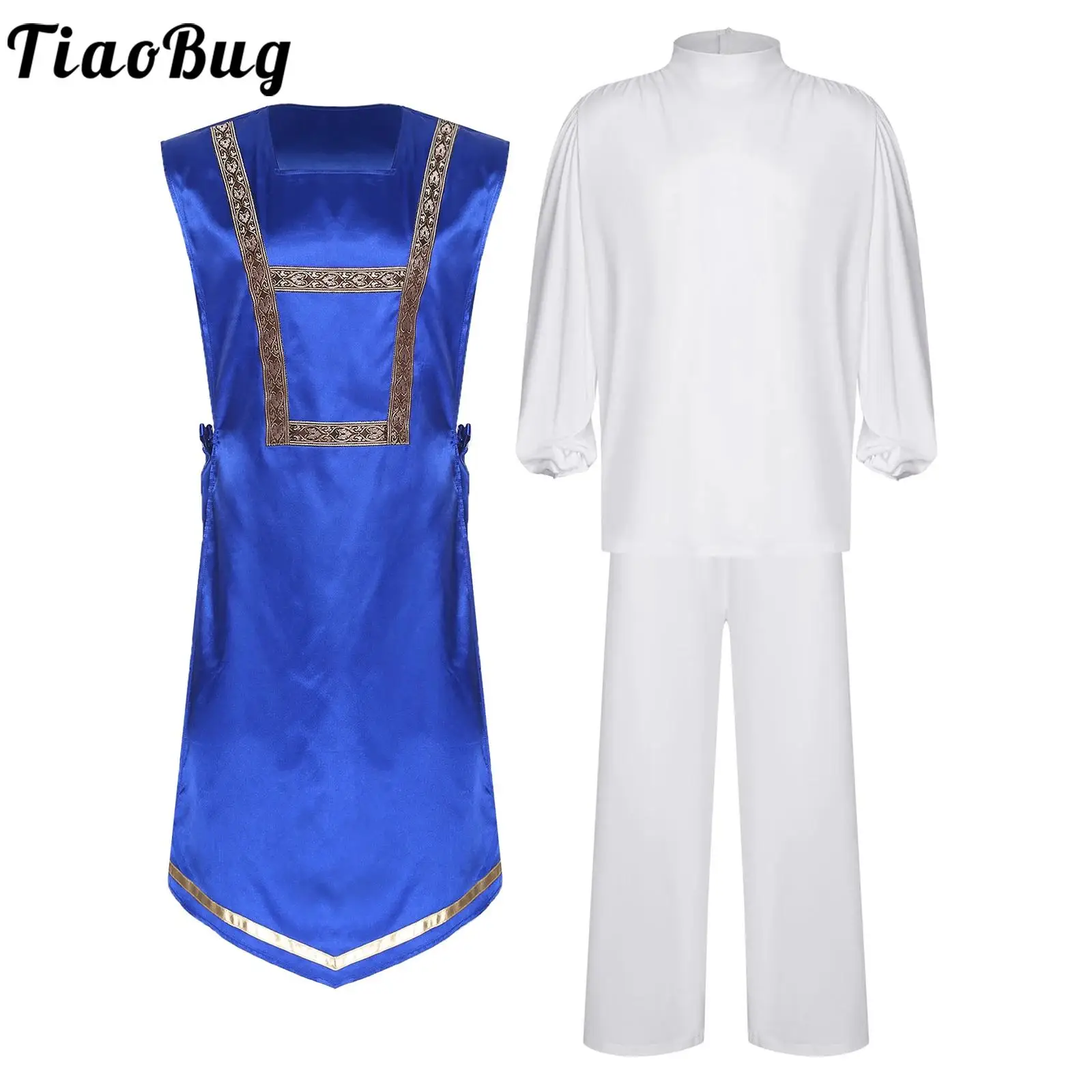 Men Liturgical Praise Dance Costume Church Worship Performance Dresses Outfit White T-shirt and Pants Sets for Lyrical Dancewear
Men Liturgical Praise Dance Costume Church Worship Performance Dresses Outfit White T-shirt and Pants Sets for Lyrical Dancewear