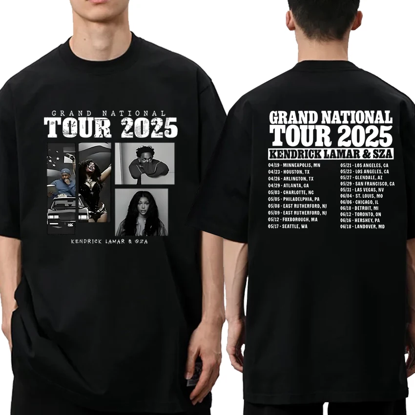 Rapper Kendrick lamar & SZA Tour 2025 Graphic T shirt Men Women Hip Hop vintage streetwear Unisex Cotton short sleeve T-shirts
Rapper Kendrick lamar & SZA Tour 2025 Graphic T shirt Men Women Hip Hop vintage streetwear Unisex Cotton short sleeve T-shirts