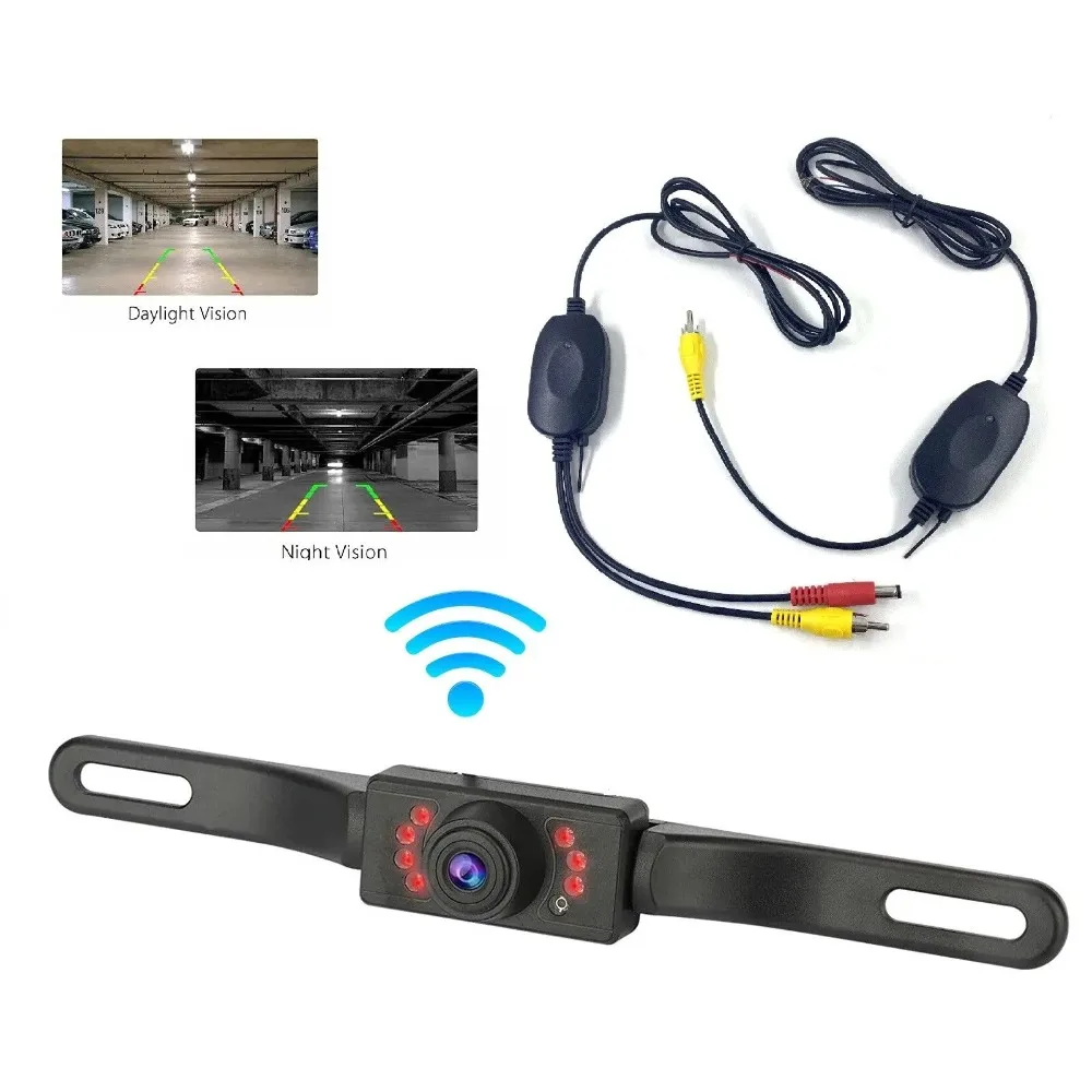 QueenDer Wireless Car License Plate Camera Rear View Backup Parking Cam IR Night Vision
QueenDer Wireless Car License Plate Camera Rear View Backup Parking Cam IR Night Vision