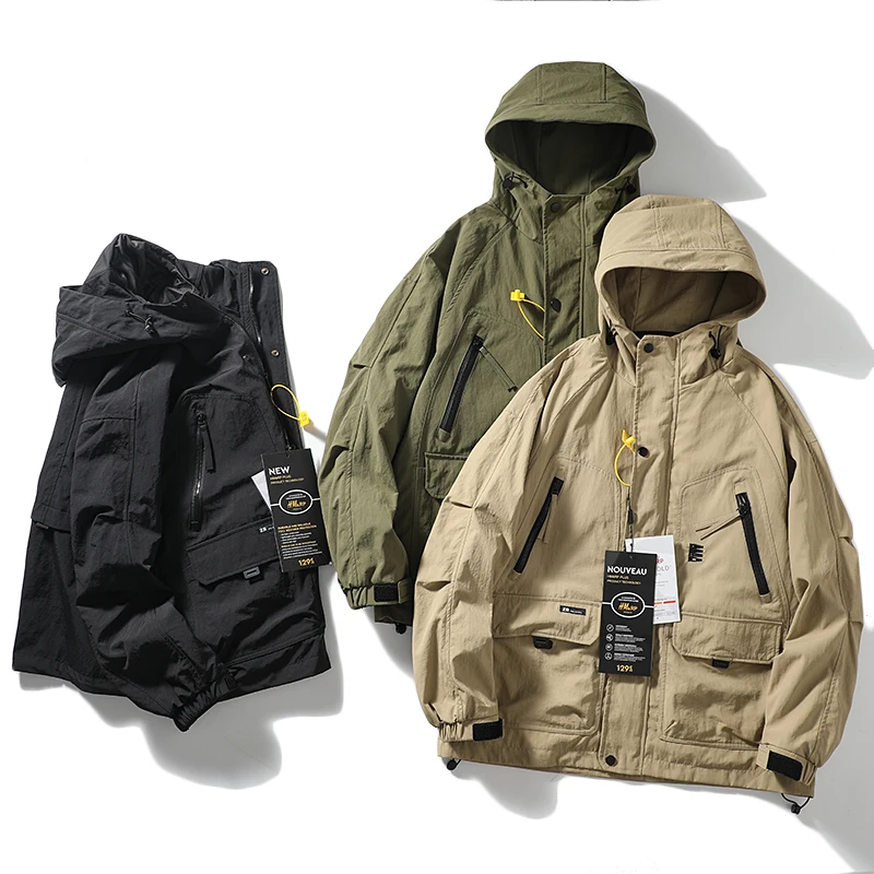 Outdoor Workwear Series Men's Fashionable Hooded Jacket Coat Multi-Pocket Design Spring Autumn New Style Windproof Casual Style
Outdoor Workwear Series Men's Fashionable Hooded Jacket Coat Multi-Pocket Design Spring Autumn New Style Windproof Casual Style