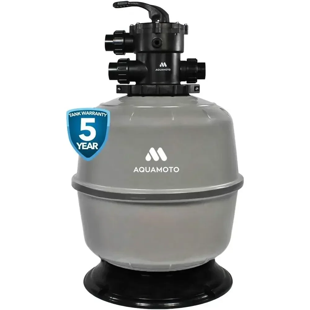 20 Inch Sand Filter System for Pools up to 14,000 Gallons, 6-Way Top Mount with 1.5 PVC Ports, Durable Molded Tank
20 Inch Sand Filter System for Pools up to 14,000 Gallons, 6-Way Top Mount with 1.5 PVC Ports, Durable Molded Tank