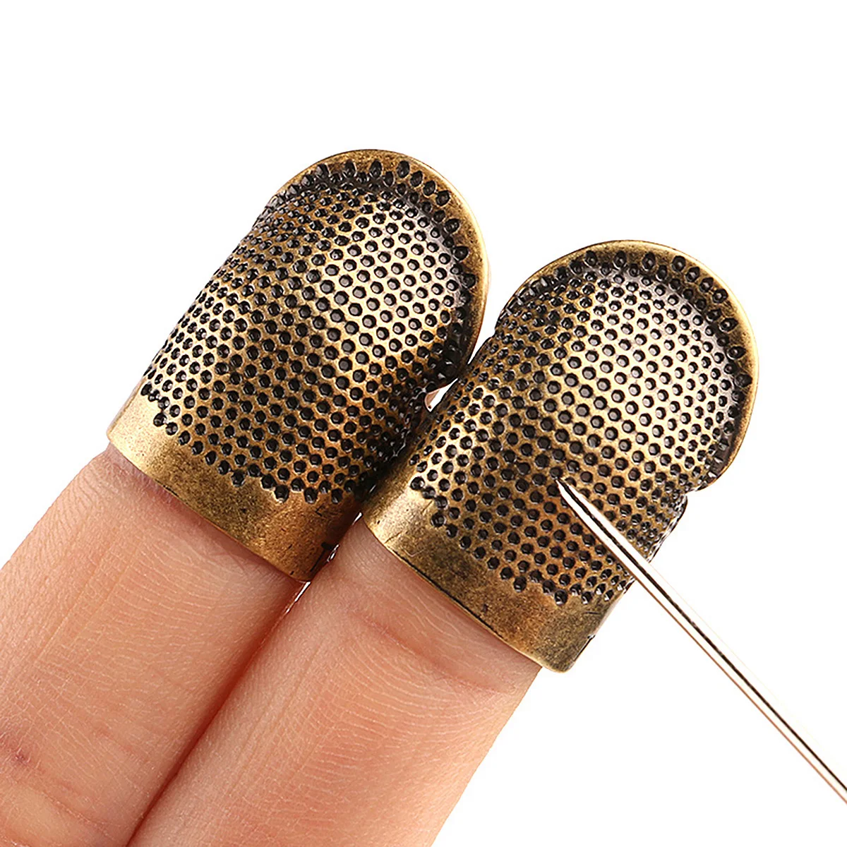 Vintage Metal Copper Thimble Sewing Finger Protector Adjustable Durable Diy Repair Tool For Canvas Needlework (S)
Vintage Metal Copper Thimble Sewing Finger Protector Adjustable Durable Diy Repair Tool For Canvas Needlework (S)