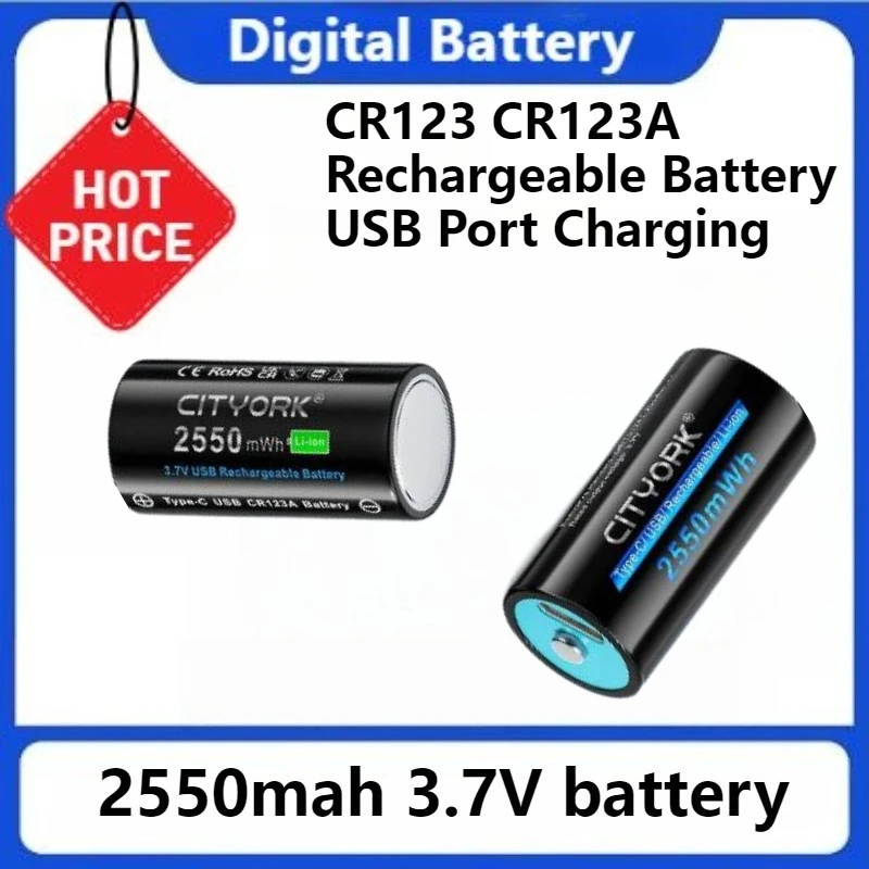 for Flashlight Capacity 2550mah 3.7V CR123 CR123A Rechargeable Battery USB Port Charging RCR123 16340 16350 Batteries
for Flashlight Capacity 2550mah 3.7V CR123 CR123A Rechargeable Battery USB Port Charging RCR123 16340 16350 Batteries