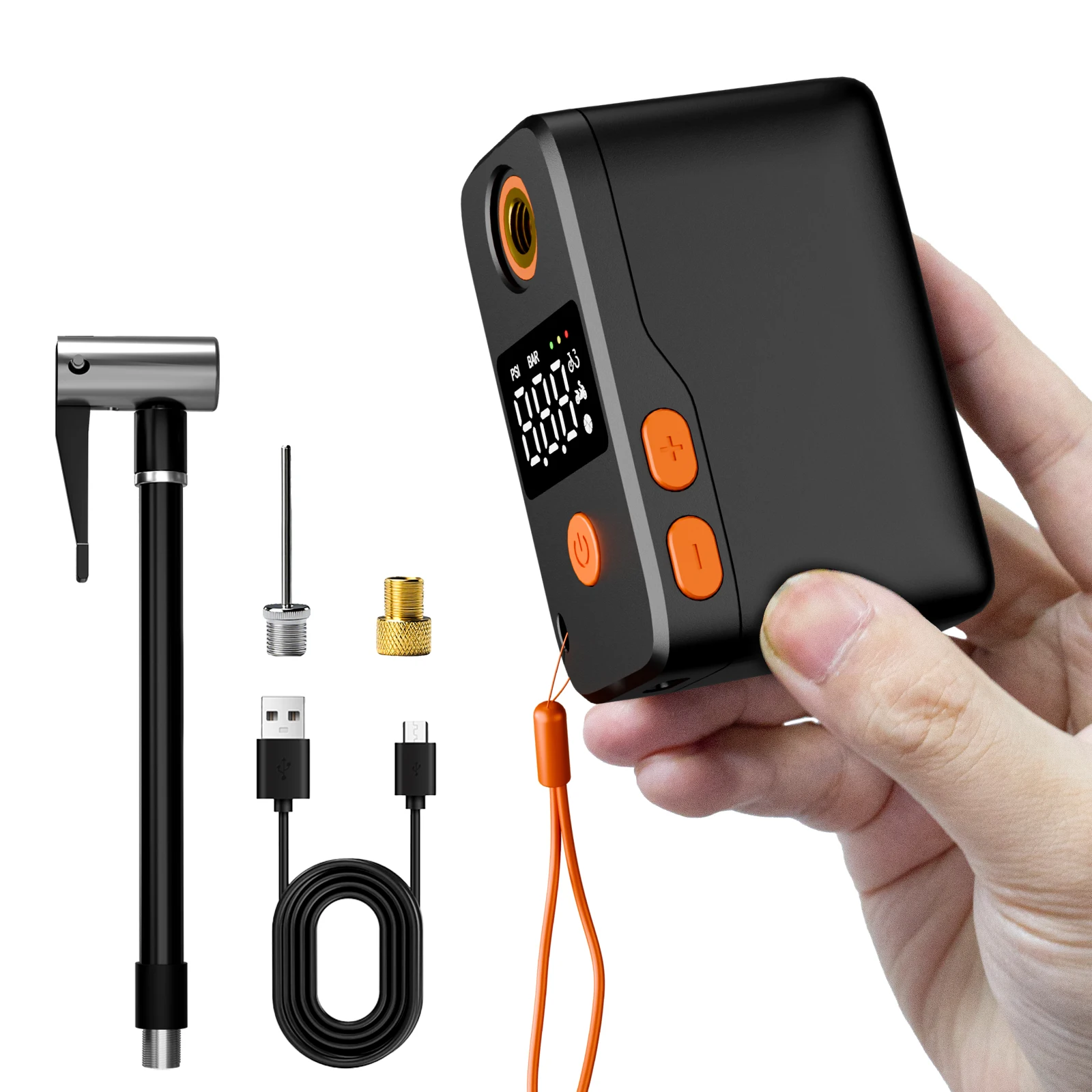 Mini Electric Bike Pump Portable Bicycle Air Pump Pocket Size Tire Inflator for Road MTB Auto Stop
Mini Electric Bike Pump Portable Bicycle Air Pump Pocket Size Tire Inflator for Road MTB Auto Stop