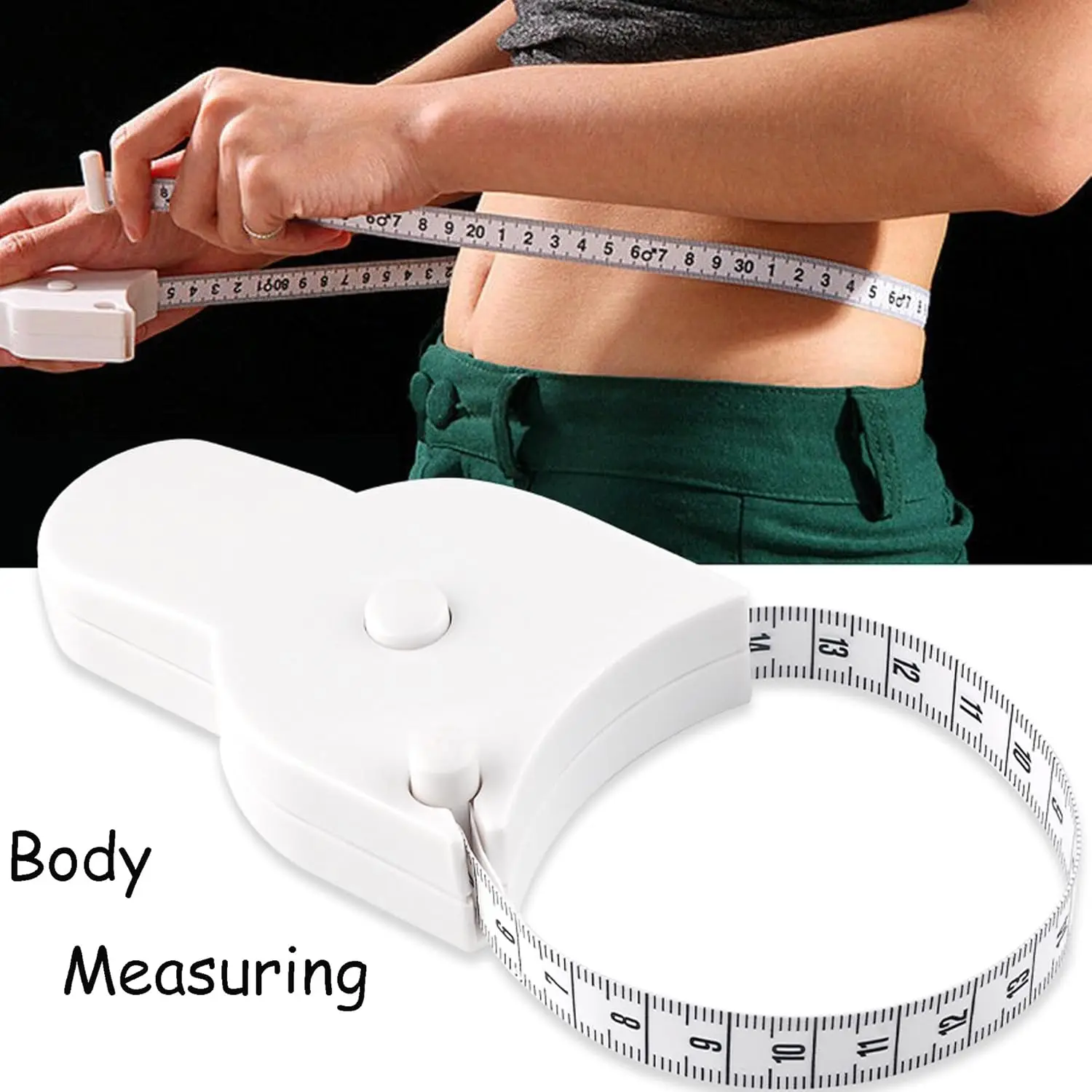 Automatic Retractable Body Measuring Tape Fitness Soft Ruler for Waist Arm Chest Leg Circumference Measurement