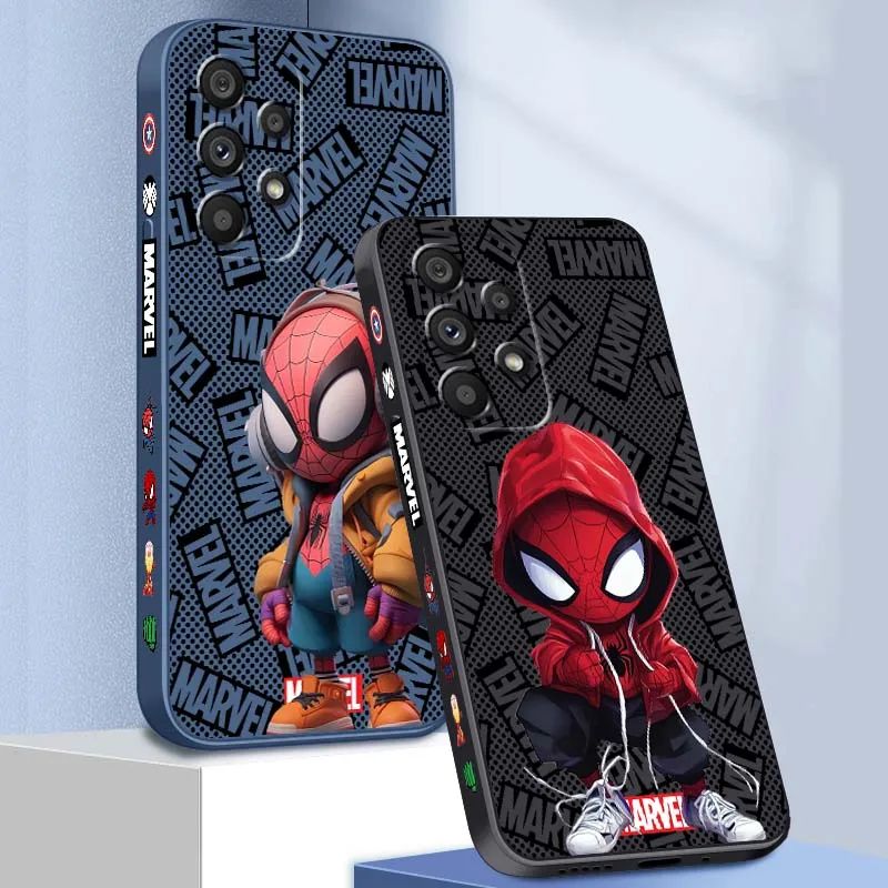 Marvel Cartoon Spider-Man Cool Phone Case For Samsung Galaxy S25 S24 S23 S22 S21 S20 Ultra Plus FE 5G Liquid Left Rope Cover 
Marvel Cartoon Spider-Man Cool Phone Case For Samsung Galaxy S25 S24 S23 S22 S21 S20 Ultra Plus FE 5G Liquid Left Rope Cover