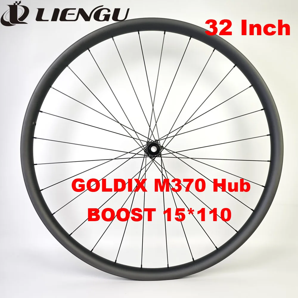 Карбоновое асимметричное переднее колесо 32er MTB GOLDIX M370 с прямым приводом, втулка BOOST 15*110, 6 болтов, дисковый тормоз, спицы SAPIM Leader
Карбоновое асимметричное переднее колесо 32er MTB GOLDIX M370 с прямым приводом, втулка BOOST 15*110, 6 болтов, дисковый тормоз, спицы SAPIM Leader
