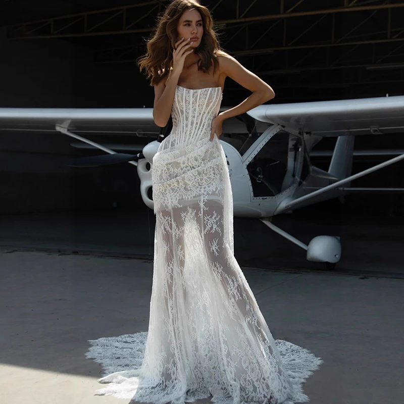 Typhaland Sexy Lace Corset Dress Woman See Through Fishtail Strapless Evening Maxi Dress Elegant Slim Lady Fashion Party Dress
Typhaland Sexy Lace Corset Dress Woman See Through Fishtail Strapless Evening Maxi Dress Elegant Slim Lady Fashion Party Dress