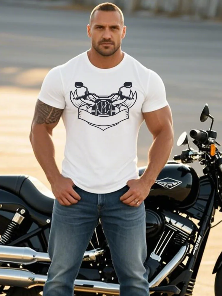 New Arrival 100% Cotton Motorcycle T-Shirt for Men Breathable & Skin-Friendly Vintage Fuel Tank Print Comfortable Versatile Top 
New Arrival 100% Cotton Motorcycle T-Shirt for Men Breathable & Skin-Friendly Vintage Fuel Tank Print Comfortable Versatile Top