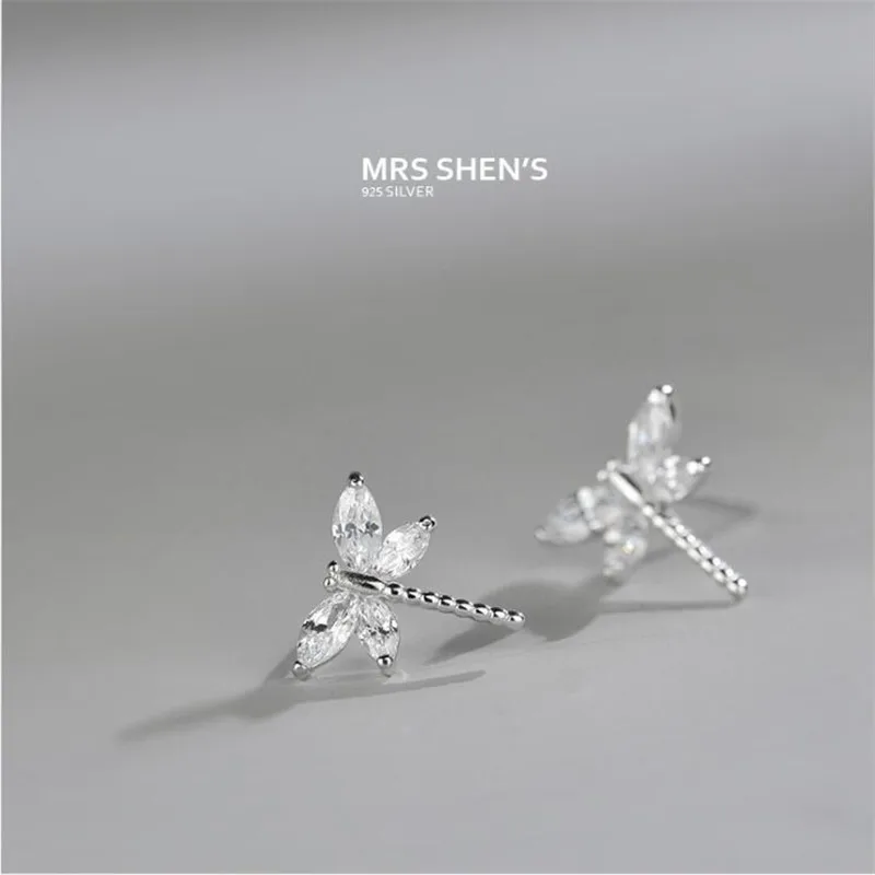 New Fashion Temperament Dragonfly 925 Sterling Silver Jewelry Personality Not Allergic Exquisite Crystal Stud Earrings E067
New Fashion Temperament Dragonfly 925 Sterling Silver Jewelry Personality Not Allergic Exquisite Crystal Stud Earrings E067