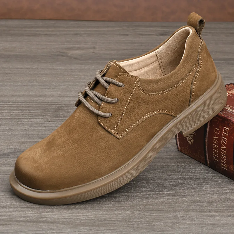 High Quality First Layer Cowhide Men's Leather Shoes Comfortable Soft Commuting Shoes Soft Cowhide Casual Men's Platform Shoes
High Quality First Layer Cowhide Men's Leather Shoes Comfortable Soft Commuting Shoes Soft Cowhide Casual Men's Platform Shoes