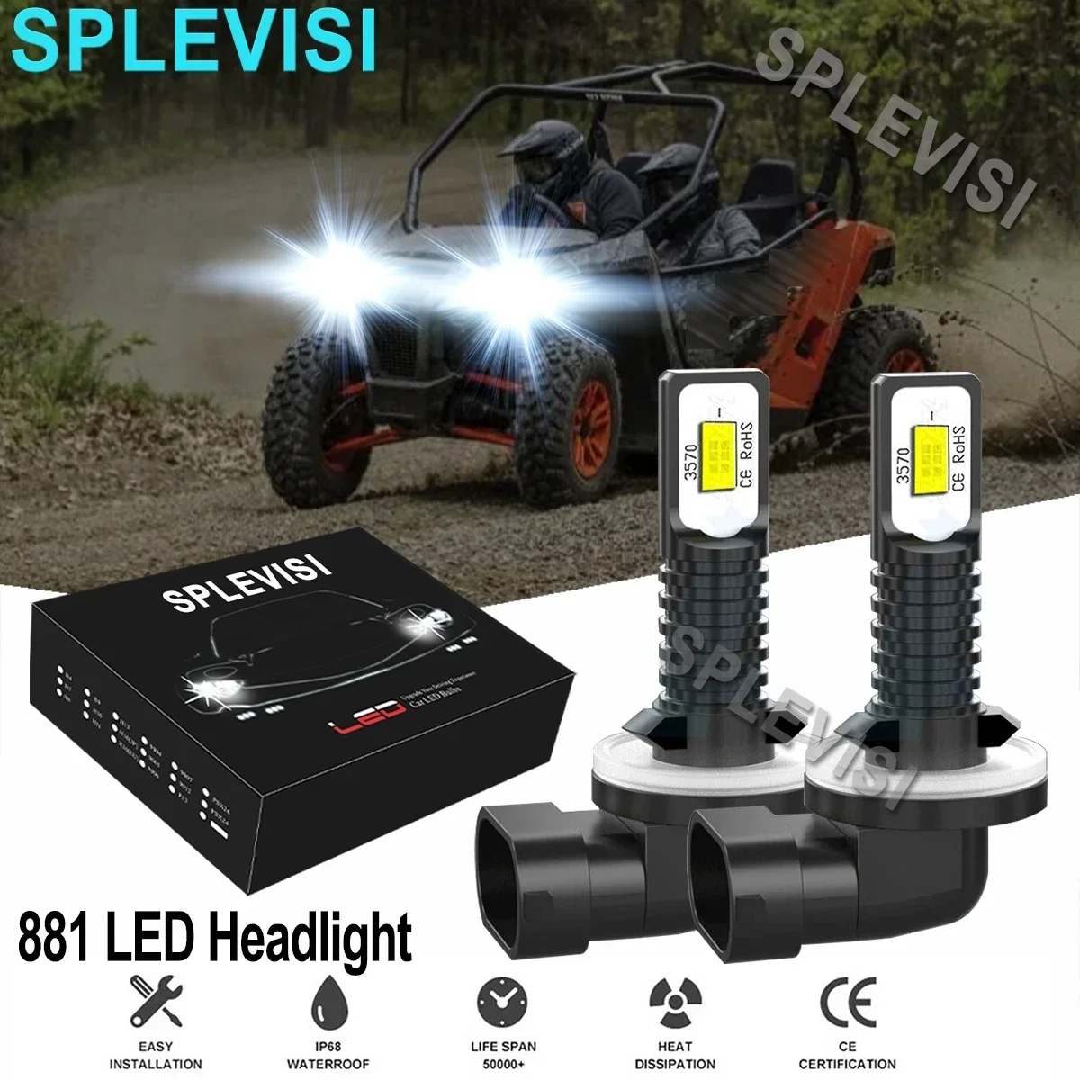 2x 70W 881 LED Headlight Bulbs Pure White For Arctic Cat ZRT 600 1999-2002 ZRT 800 1999-2001 Arctic Cat M1000 2007-2014
2x 70W 881 LED Headlight Bulbs Pure White For Arctic Cat ZRT 600 1999-2002 ZRT 800 1999-2001 Arctic Cat M1000 2007-2014