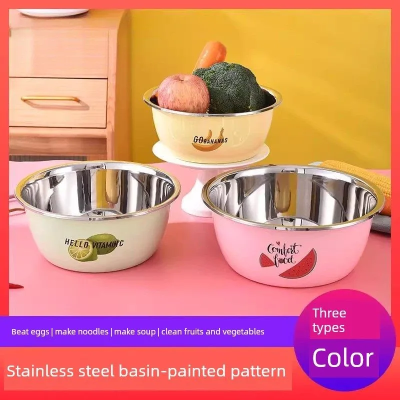 Stainless Steel Flat Bottom Soup Basin Vegetable Washing Basin High Aesthetic Value round Fruit Multicolor Egg Beati...
Stainless Steel Flat Bottom Soup Basin Vegetable Washing Basin High Aesthetic Value round Fruit Multicolor Egg Beati...