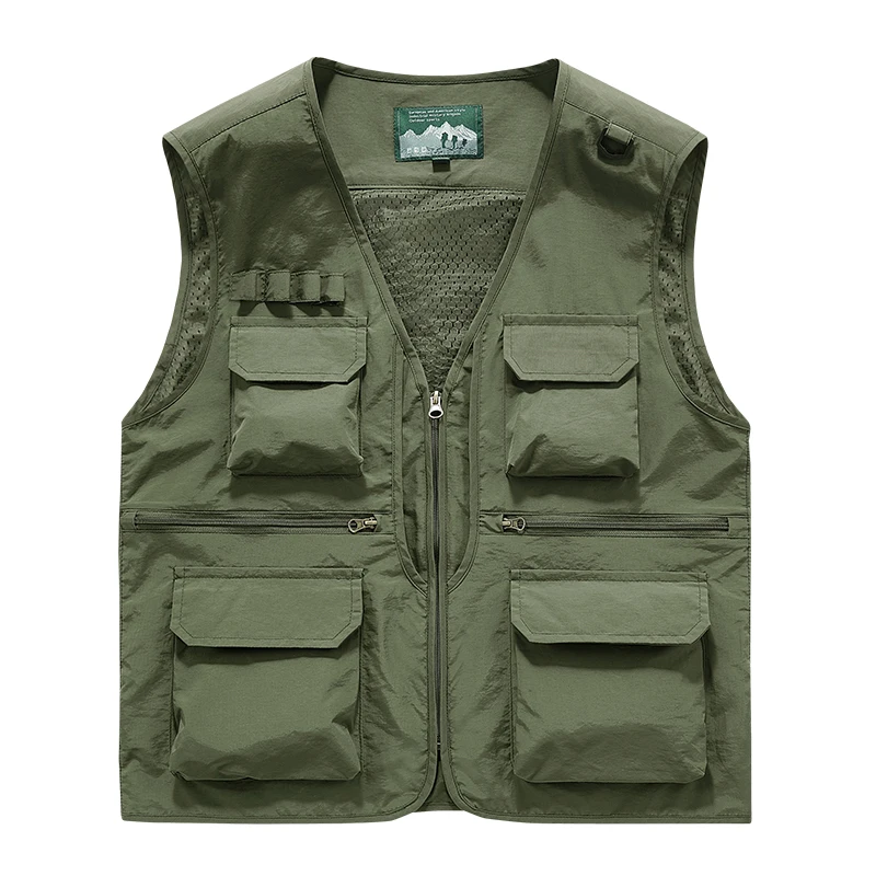 Summer Men's Vest 2024 New Solid Color Multi Pocket Outdoor Leisure Practical Fishing Thin Style Coat Men Sleeveless Jacket
Summer Men's Vest 2024 New Solid Color Multi Pocket Outdoor Leisure Practical Fishing Thin Style Coat Men Sleeveless Jacket