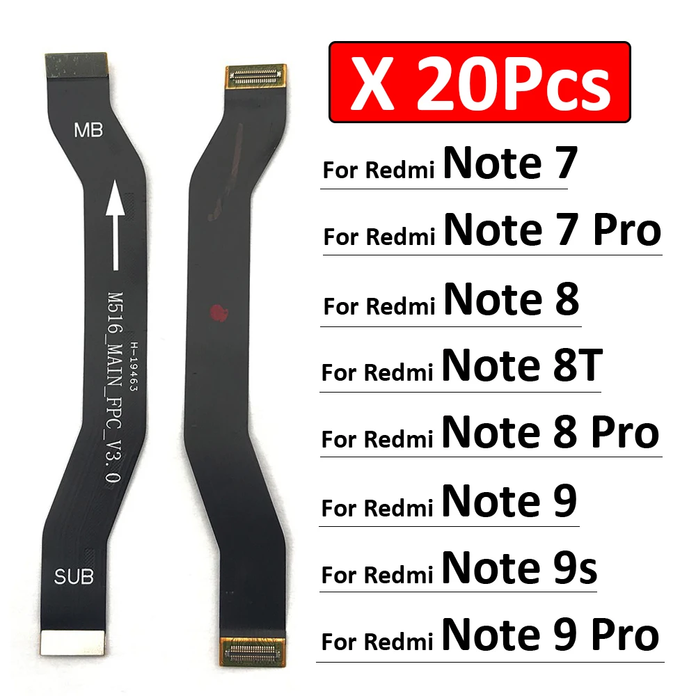 20 шт./лот, гибкий кабель основной материнской платы для Xiaomi Redmi Note 6 7 8 8T 9 9S Pro, запасные части
20 шт./лот, гибкий кабель основной материнской платы для Xiaomi Redmi Note 6 7 8 8T 9 9S Pro, запасные части