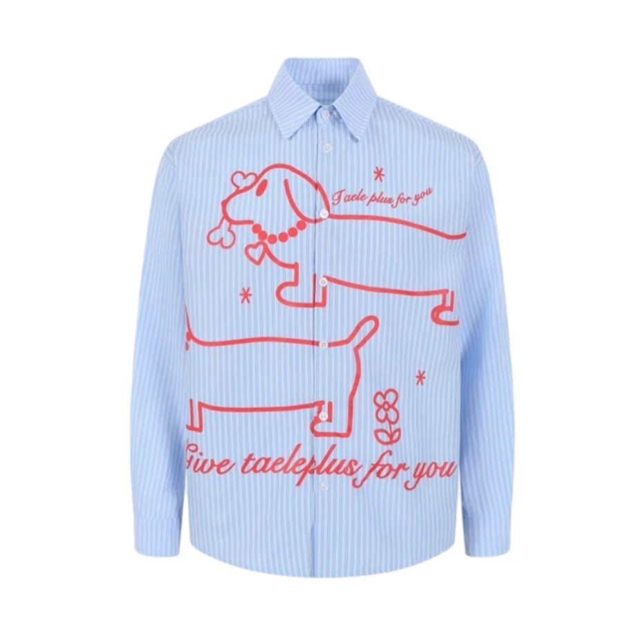 Summer Mens Striped Long Sleeve Shirts Hip Hop Dogs Print Blouses Men Harajuku Streetwear Vintage Casual Fashion Loose Shirts
Summer Mens Striped Long Sleeve Shirts Hip Hop Dogs Print Blouses Men Harajuku Streetwear Vintage Casual Fashion Loose Shirts