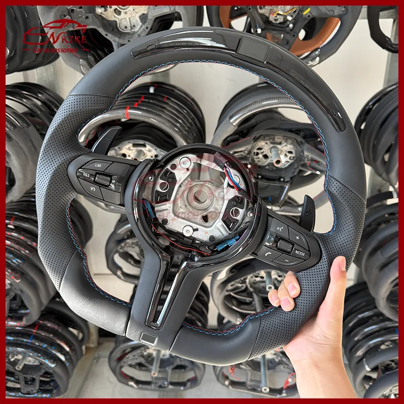 For BMW F10, F20, F30, 3 Series, 5 Series models, LED steering wheel, shift buttons and color palette, perforated leather
For BMW F10, F20, F30, 3 Series, 5 Series models, LED steering wheel, shift buttons and color palette, perforated leather