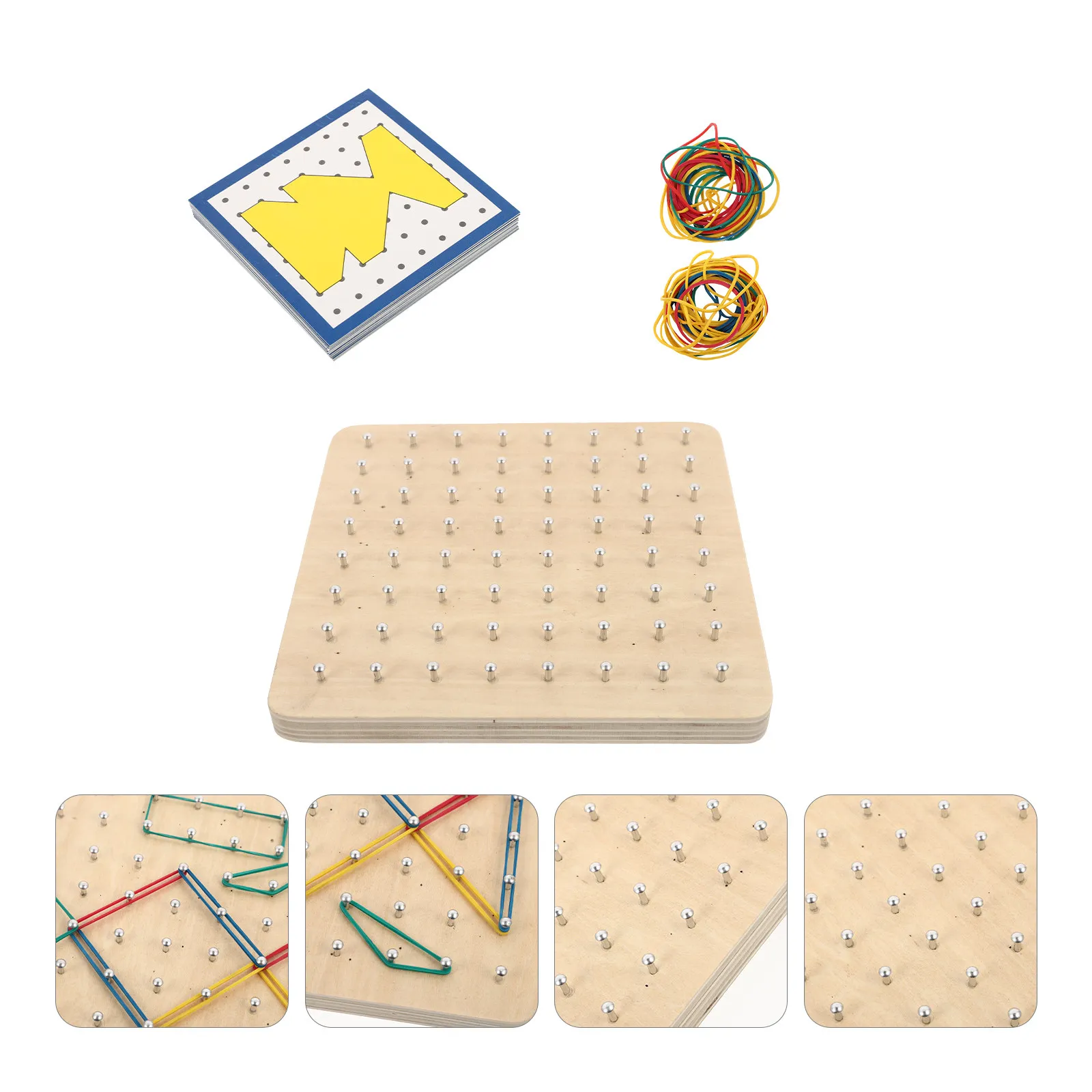 1 Set Children's Geoboard Wooden Nail Board Educational Geometric Shape Learning Tool Primary Math Skills Development
1 Set Children's Geoboard Wooden Nail Board Educational Geometric Shape Learning Tool Primary Math Skills Development