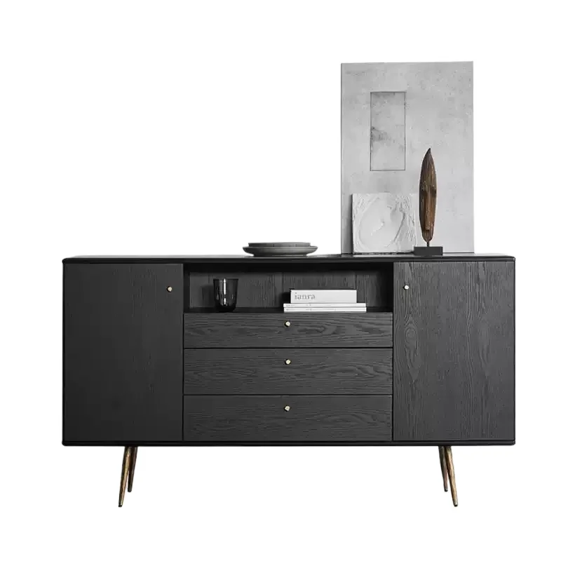 Nordic modern simple dining side home storage kitchen against the wall black locker
Nordic modern simple dining side home storage kitchen against the wall black locker