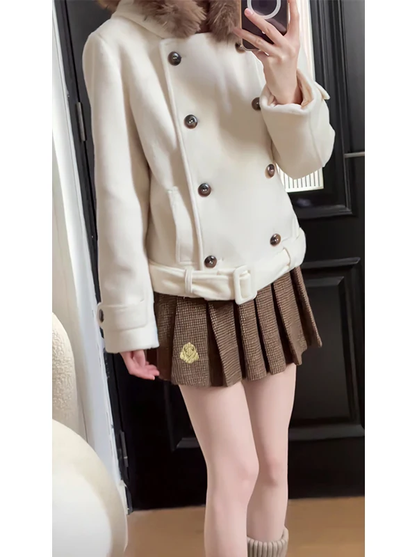 Шерстяное пальто с капюшоном и меховым воротником, двубортное, в клетку, длинное, с плиссировкой, прямого кроя, для повседневной носки, Sle Thi W...
Шерстяное пальто с капюшоном и меховым воротником, двубортное, в клетку, длинное, с плиссировкой, прямого кроя, для повседневной носки, Sle Thi W...