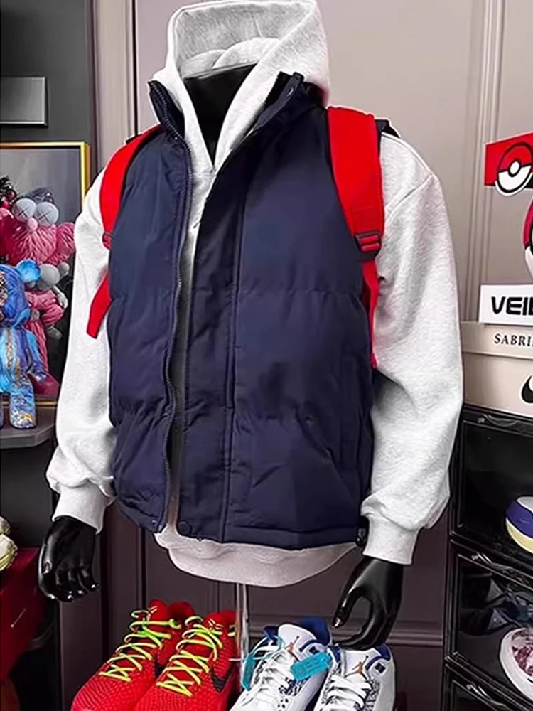 Cotton Vest Men's Outerwear Autumn Winter Svel Stand Collar Youth Faion Thiened Zipper Closure Color Leisure
Cotton Vest Men's Outerwear Autumn Winter Svel Stand Collar Youth Faion Thiened Zipper Closure Color Leisure